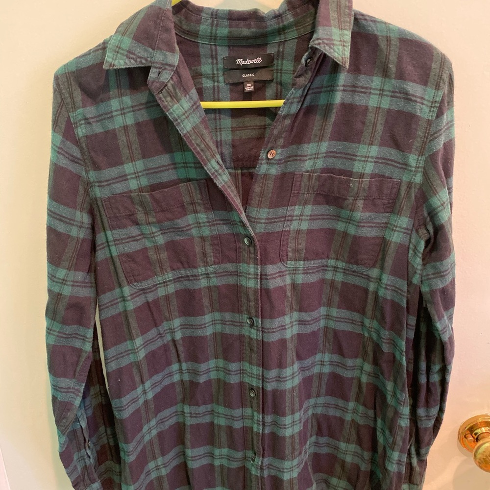 Madewell Green Classic Flannel